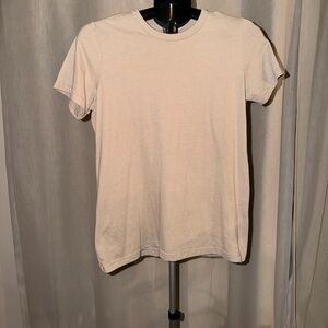 Gildan Women's Short Sleeve Cream Tee
